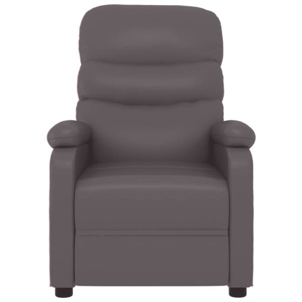 Cadeira de massagens couro artificial cinzento - Image 2