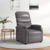 Cadeira de massagens couro artificial cinzento