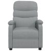 Poltrona de massagens elétrica tecido cinzento-claro - Image 3