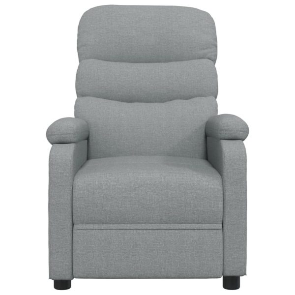 Poltrona de massagens elétrica tecido cinzento-claro - Image 3