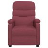 Poltrona de massagens elétrica reclinável tecido vermelho tinto - Image 3