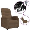 Poltrona de massagens elétrica reclinável tecido castanho - Image 2