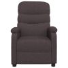 Poltrona de massagens elétrica tecido castanho-escuro - Image 3