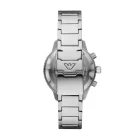 Emporio Armani Diver AR11360 com design desportivo, mostrador preto e bracelete em aço inoxidável.