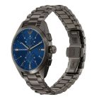 Relógio Emporio Armani Claudio AR11481 com mostrador azul e bracelete em aço cinzento