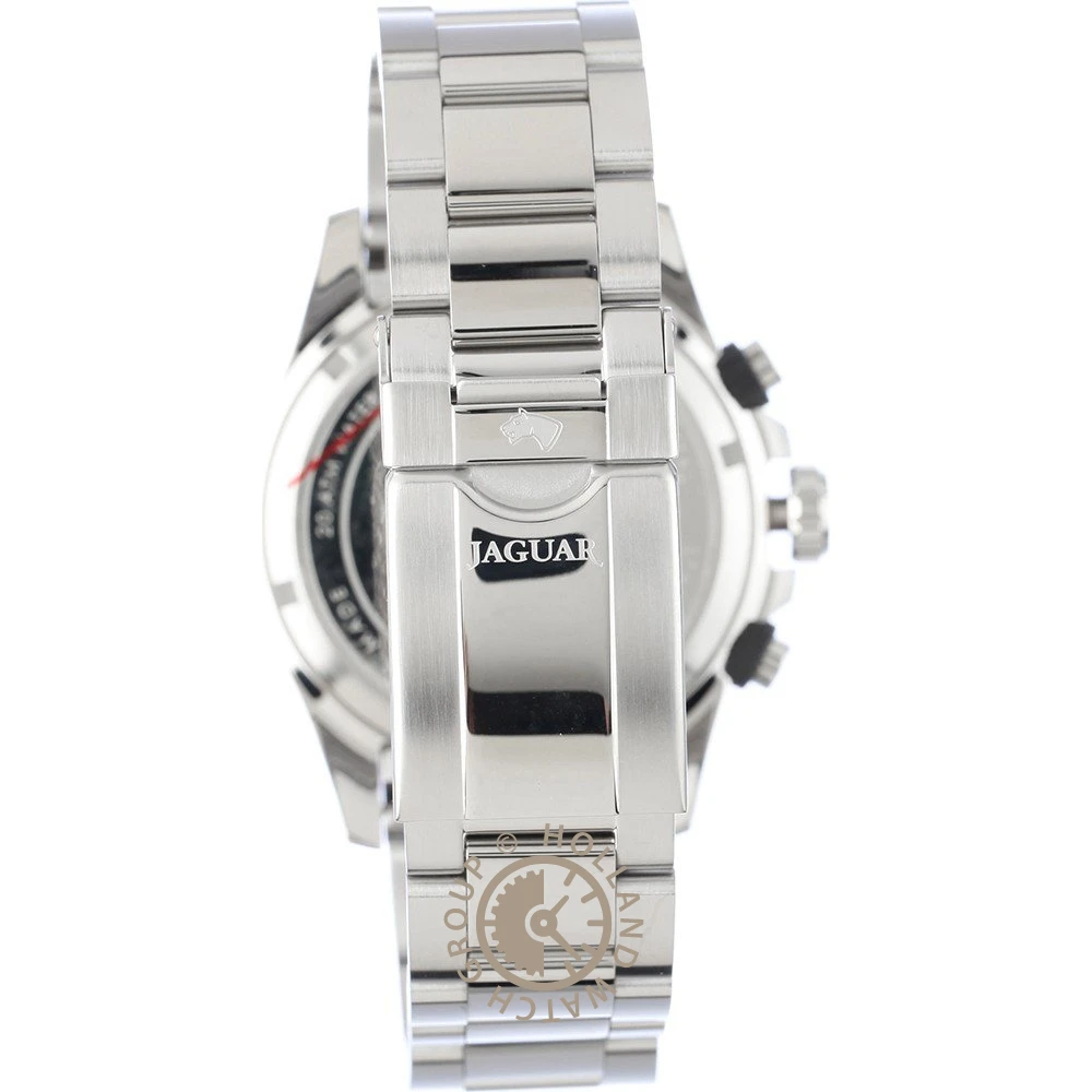 Relógio masculino JAGUAR Executive Diver J861/8 com esfera azul, caixa prateada e bracelete em aço inoxidável