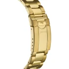 Relógio masculino JAGUAR Executive Diver J864/3 com esfera preta, detalhes dourados e bracelete em aço inoxidável