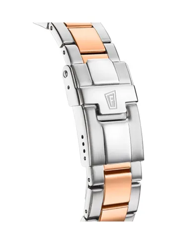 Relógio Festina Boyfriend F20605/1 para mulher com mostrador em madrepérola, cristais Swarovski, caixa de 38,1 mm e bracelete metálica.
