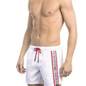 Bikkembergs Beachwear Roupa de banho BKK1MBS01_WHITE&RED