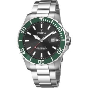 RELÓGIO FESTINA AUTOMÁTIC DIVER  F20531/2 PRETO VERDE  AÇO PARA HOMEM.