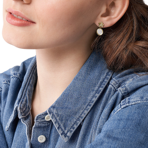 PAR DE BRINCOS FOSSIL, AÇO