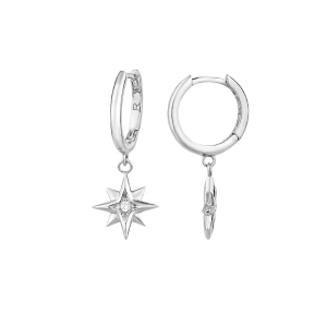 PAR DE BRINCOS RADIANT, PRATA 925