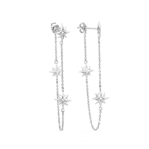 PAR DE BRINCOS RADIANT, PRATA 925