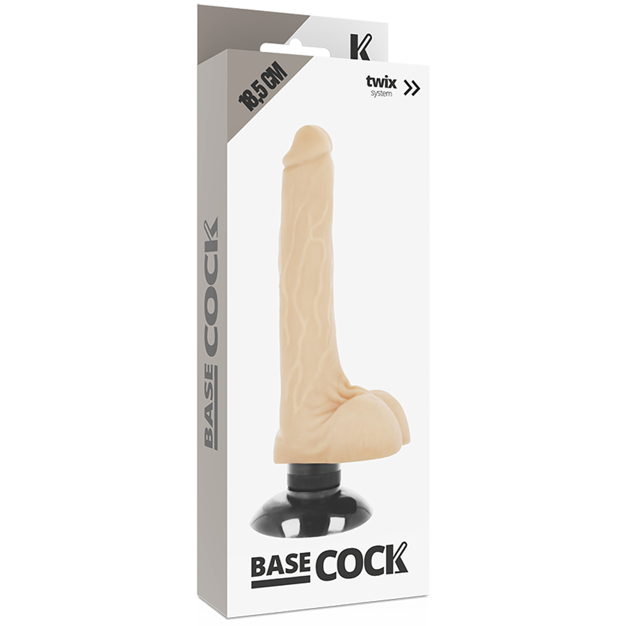 BASECOCK - VIBRADOR REALÍSTICO 2-1 18,5 CM - Image 4