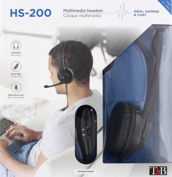 AURICULAR TNB MULTIMEDIA HS-200 NEGRO CIRCUMAURAL CSMHS200 - Image 2