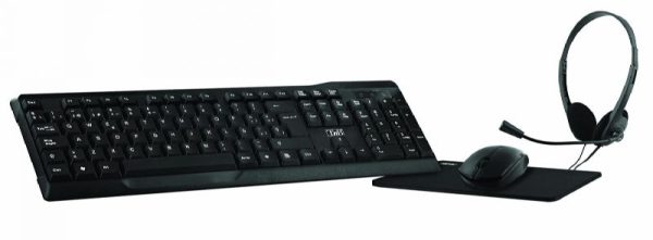 COMBO TNB TECLADO + RATON INALAMBRICO + AURICULAR MULTIMEDIA + ALFOMBRILLA + ADAPTADOR JACK