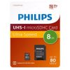 TARJETA MICRO SD 8GB PHILIPS CLASE 10 + ADAPTADOR 669036