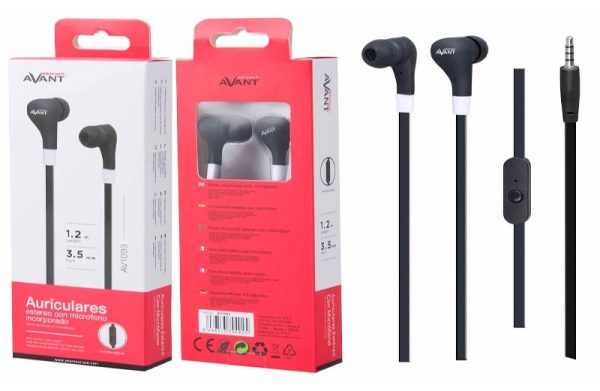 AURICULAR AVANT IN-EAR SILICONA CON MICROFONO - NEGRO - Image 2