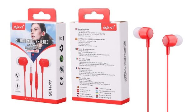 AURICULAR IN-EAR AVANT CON MICROFONO - ROJO - Image 2
