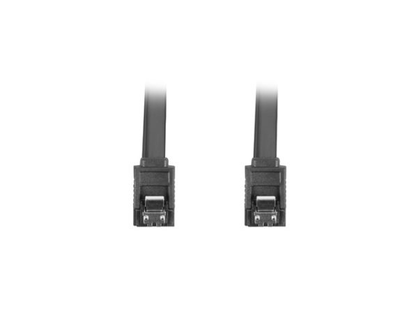 Cable sata iii lanberg 6gb - s hembra hembra clip metal 30cm negro