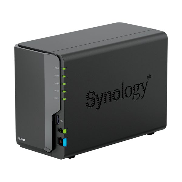 Servidor nas synology disk station ds224+ 2gb 2 bahias raid gigabit ethernet