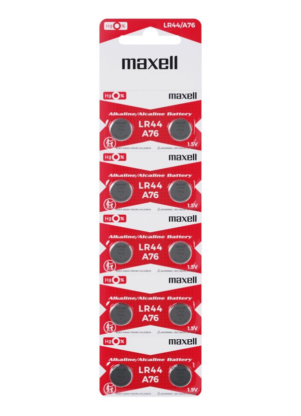 PILA MAXELL LR44 AG13 0% MERCURIO - BLISTER ROJO EU