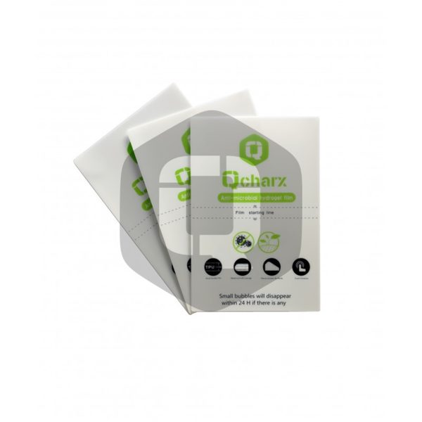 Laminas de proteccion frontales qcharx hidrogel antibacterias qx1 10 unidades