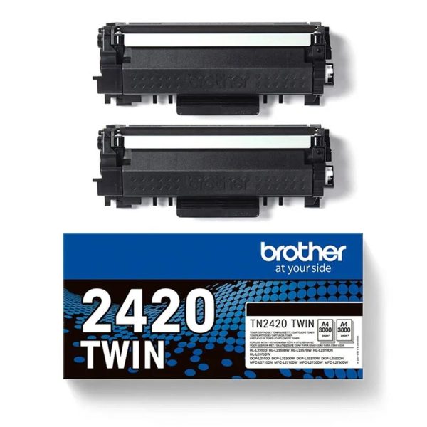 Pack toner brother tn2420twin negro larga duracion