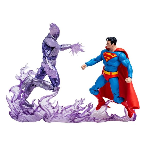 Pack 2 figuras mcfarflane toys dc collector atomic skull vs superman (gold label)