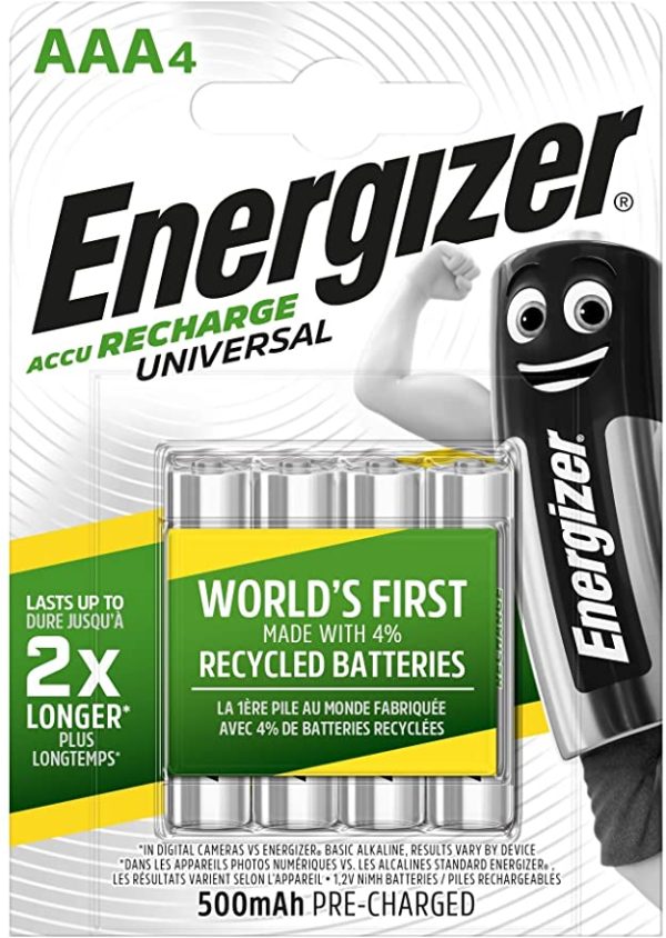 PILA ENERGIZER RECARGABLE 500MAH - PRE CARGADAS - LISTAS PARA USAR