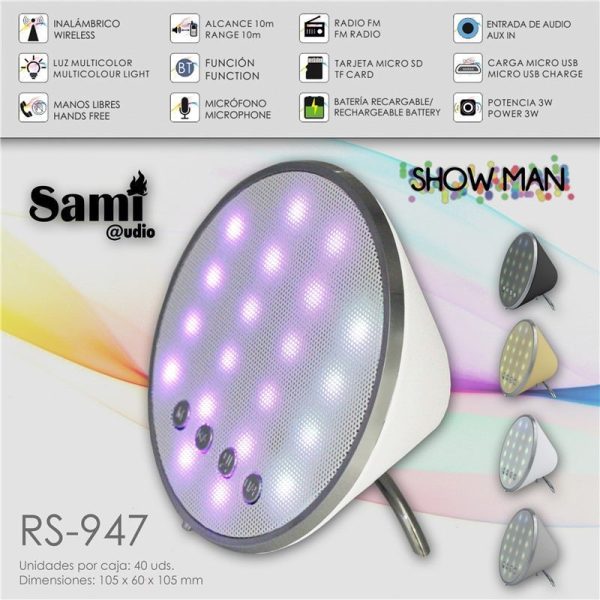 ALTAVOZ SAMI MULTIMEDIA SHOWMAN LUZ DISCO BT AMARILLO - Image 2