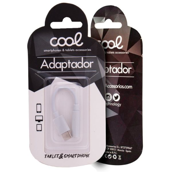 Adaptador Conector Tipo C a Jack 3,5 mm (Digital) COOL (Universal) Blanco - Image 2