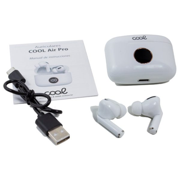 Auriculares Stereo Bluetooth Earbuds Lcd COOL AIR PRO Blanco - Image 8