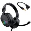 Auriculares Stereo PC / PS4 / PS5 / Xbox Gaming COOL Nitro Iluminación + Adapt. Audio - Image 2