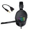 Auriculares Stereo PC / PS4 / PS5 / Xbox Gaming COOL Nitro Iluminación + Adapt. Audio - Image 3