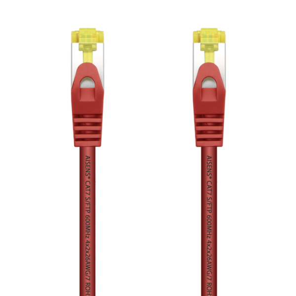 CABLE DE RED AISENS LATIGUILLO RJ45 LSZH CAT.7 SFTP PIMF AWG26 ROJO 0.5M