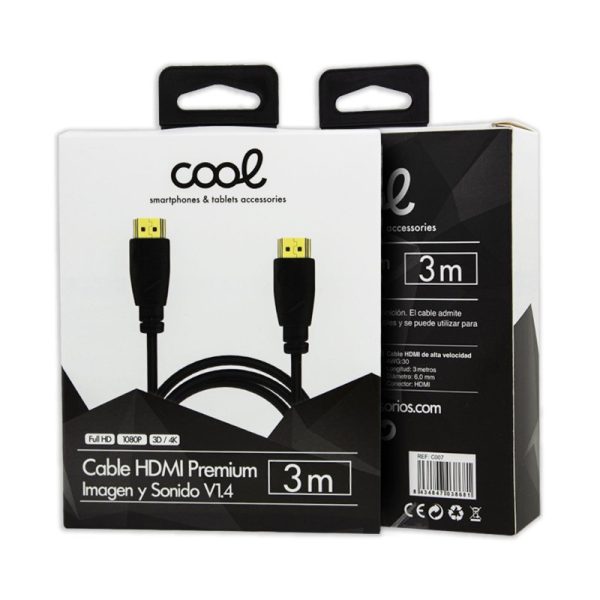 Cable HDMI a HDMI Audio-Video Universal (3 metros) Ultra 4K COOL - Image 3