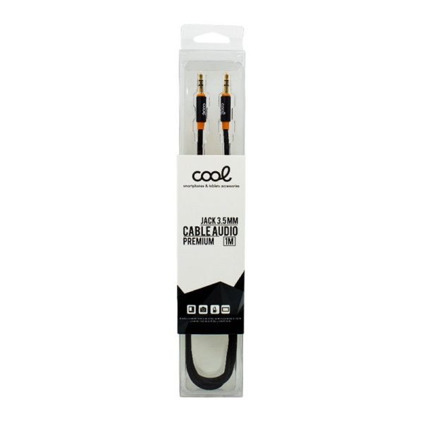 Cable Jack 3.5 mm a Jack 3.5 mm COOL Audio-Audio Nylon Negro (1m) - Image 3