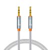 Cable Jack 3.5 mm a Jack 3.5 mm COOL Audio-Audio Nylon Plateado (1m)