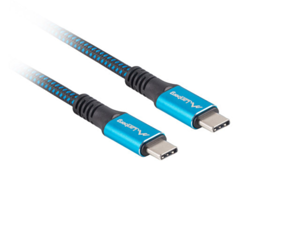 CABLE USB-C 4.0 LANBERG MACHO/MACHO 1.2M 100W 8K 30HZ NEGRO/AZUL