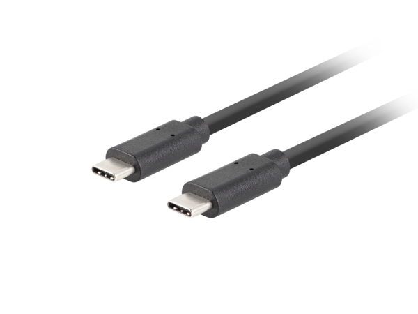 CABLE USB-C LANBERG 3.1 GEN 2 MACHO/MACHO 10GB/S PD100W 0.5M NEGRO