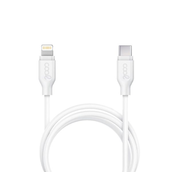 Cable USB Compatible COOL Universal TIPO-C a Lightning (1.2 metros) Blanco - Image 5