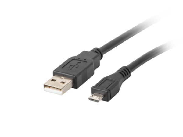 CABLE USB LANBERG 2.0 MACHO/MICRO USB MACHO 1M NEGRO