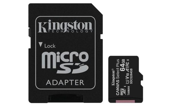 MEMORIA MICRO SD 64GB XC1 C10 A1 KINGSTON