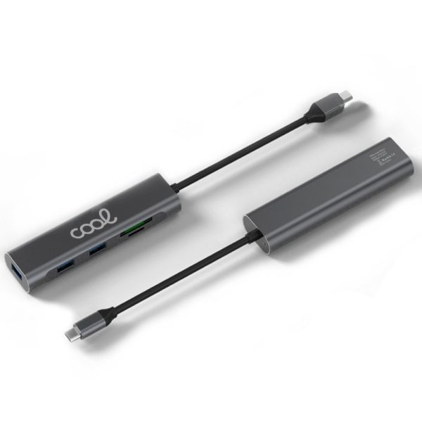 Hub Tipo-C Universal COOL 5 en 1 Aluminio (3 x USB 3.0 + SD + Micro SD) - Image 5