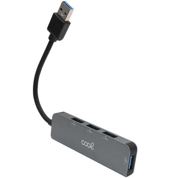 Hub USB Universal COOL 4 Puertos USB (2.0 / 3.0) Aluminio Gris - Image 3