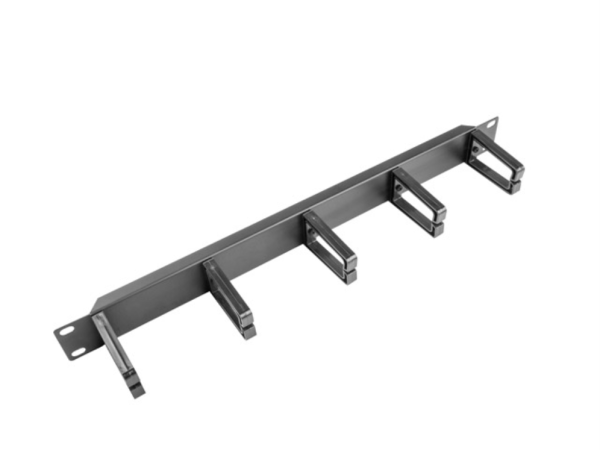 ORGANIZADOR DE CABLES LANBERG 5 ANILLAS PLASTICO 1U TIPO B RACK 19 NEGRO
