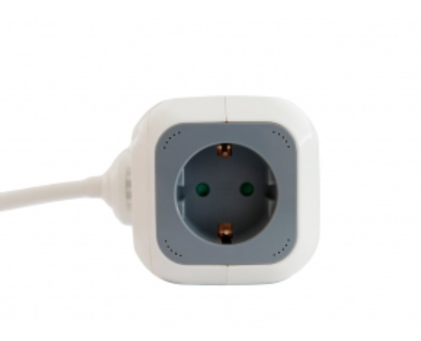 REGLETA 3GO REG4CUBEUSB 4 TOMAS 2-USB CABLE 1.4M BLANCA-GRIS