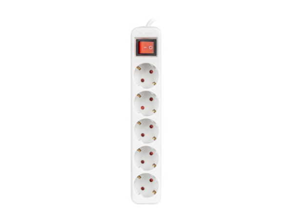 REGLETA LANBERG 5 TOMAS SCHUKO CON PROTECION BLANCA 3M