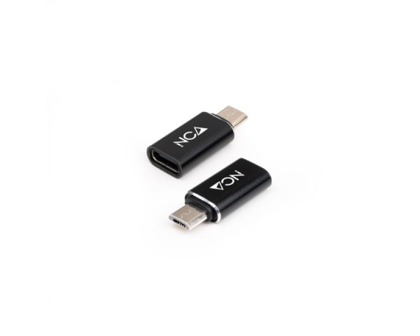 ADAPTADOR MICRO USB A USB-C B/M - USB-C/H NEGRO NANOCABLE